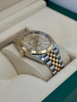 Rolex  Datejust 41mm Swiss Replica Watch | Two Tone Jubilee Bracele Champagne Fluted Dial Ref 126333 - Image 6