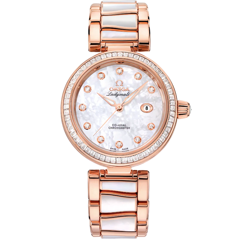 F5C07077-632A-76BF-2278-D69566D91E8A.png Omega De Ville Ladymatic 34mm White Dial with Diamonds Sedna™ 18k Rose Gold Bracelet 425.65.34.20.55.007 - Image 1