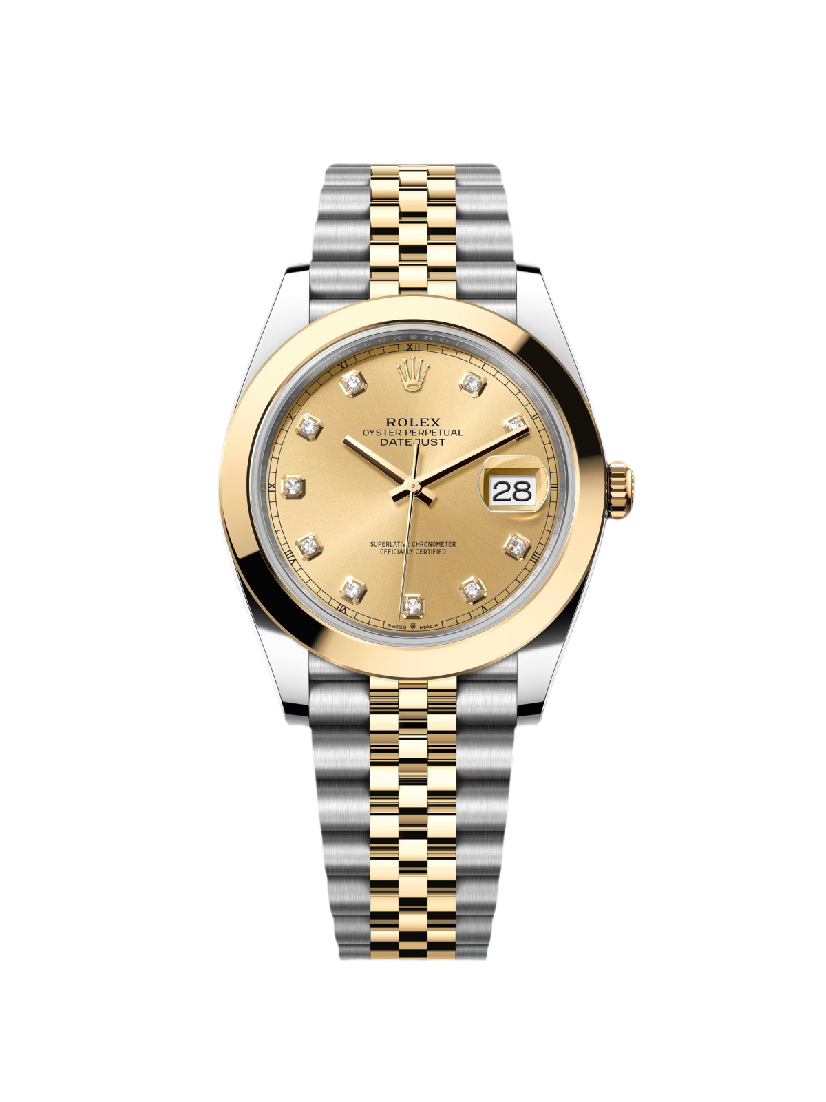 F6831301-0D16-FE6C-05D6-97261CD6DE69.png Rolex Datejust 41mm 126303 Champagne Diamond Jubilee Steel and Yellow Gold Mens Watch - Image 1