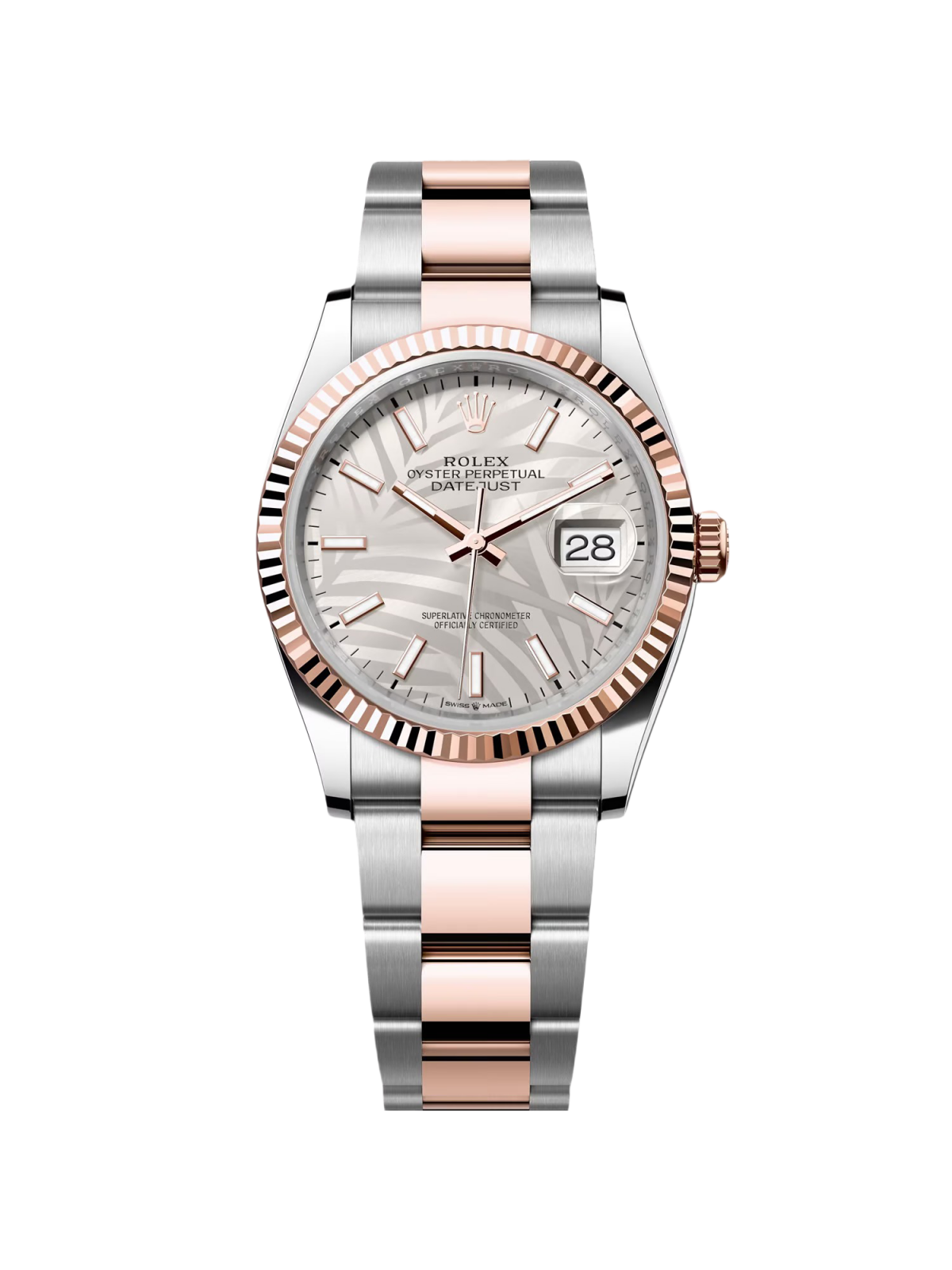 F6877191-6C65-956F-62DA-64AD47F1C0A5.png Rolex Datejust 36mm 126231 Silver Palm Motif Dial Oyster Bracelet - Image 1
