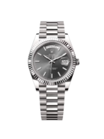 Rolex  Day-Date President 40mm White Gold Grey Rhodium Index Dial - 228239