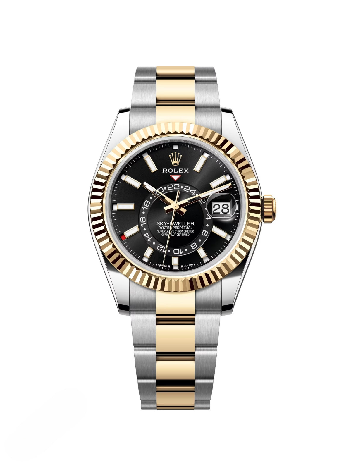 F6A17E5E-E5B1-BD15-20E0-C0A732EFA441.jpg Rolex Sky-Dweller 42mm 336933-0003 Two-Tone Yellow Gold Black Dial Jubilee - Image 1