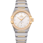 Omega Constellation 39mm Silver Dial with Diamonds Stainless Steel and Sedna™ 18k Yellow Gold Bracelet 131.25.39.20.52.002