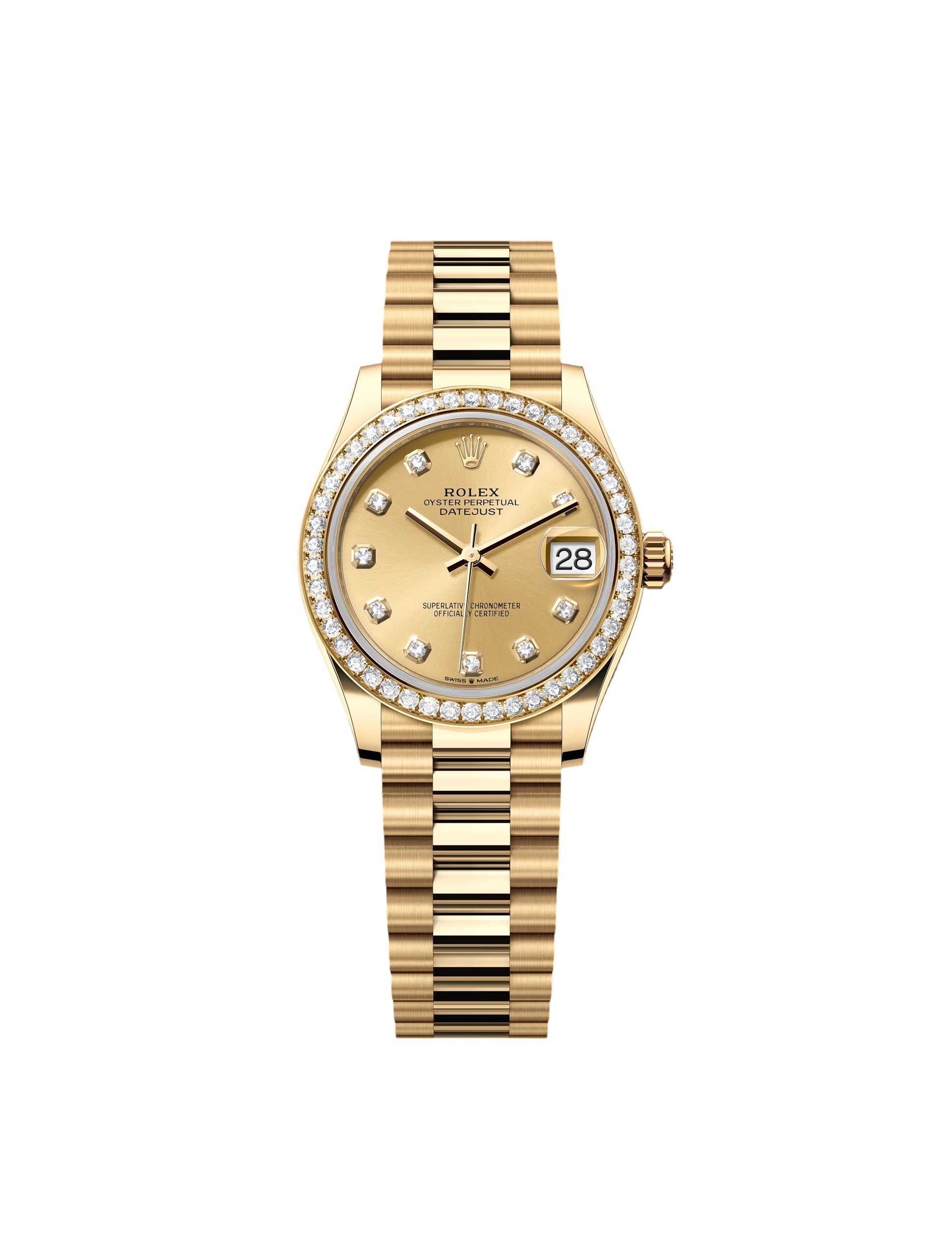 F7D276CA-3A06-BAC6-9038-F28A719B3688.png Rolex Datejust m278288RBR-0005 Champagne 31mm Dial President Bracelet Watch - Image 1