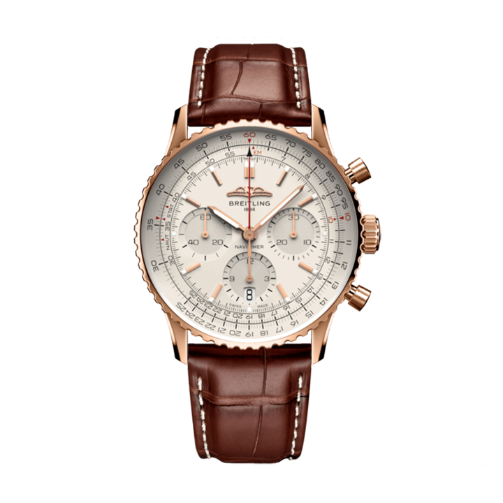 F87EEA6D-48D6-77B1-9BB5-4C3104D955BB.png Breitling RB0139211G1P1 Navitimer B01 Silver Dial - Νew - Image 1