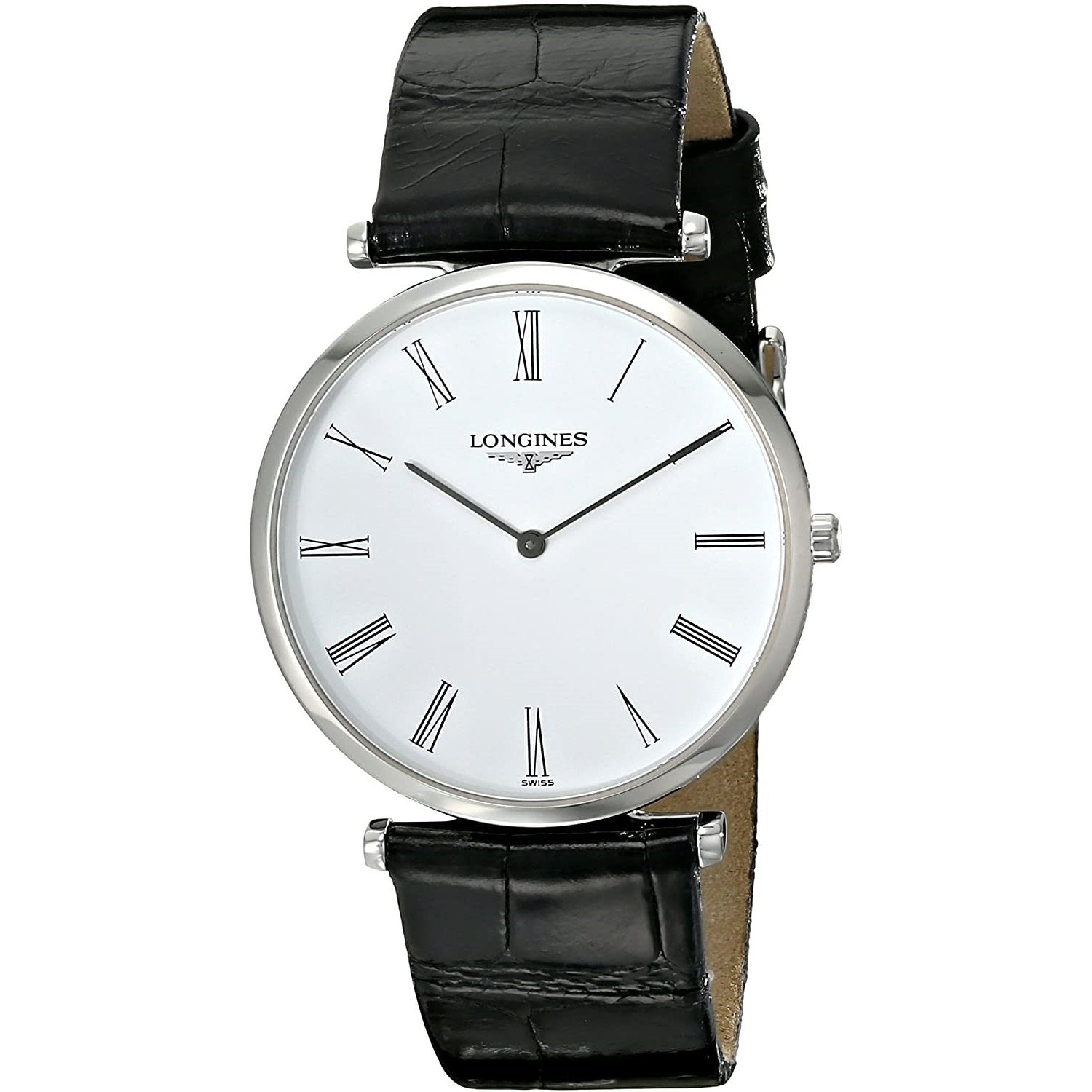 F884B6B9-22AB-637E-74F2-8E312429565E.jpg Longines Men's L47094112 La Grande Classique Black Leather Watch - Image 1