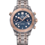 Omega Seamaster Diver 300M 44mm Blue Dial Titanium ‑ tantalum ‑ Sedna™ 18k Rose Gold Bracelet 210.60.44.51.03.001
