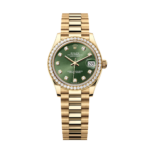 Rolex Datejust m278288RBR-0007 Olive Green 31mm Dial President Bracelet Watch