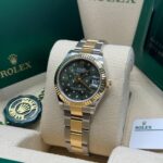 Rolex Datejust m278273-0031/0032 31mm Olive Green Floral Motif Dial Stainless Steel and Yellow Gold Oyster Watch - Image 5