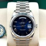 Rolex  Day-Date President 40mm White Gold Blue Roman Ombre Dial - 228239 - Image 2