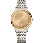 Omega De Ville Prestige 40 mm Yellow Dial Stainless Steel and 18k Yellow Gold Bracelet 434.20.40.20.08.001