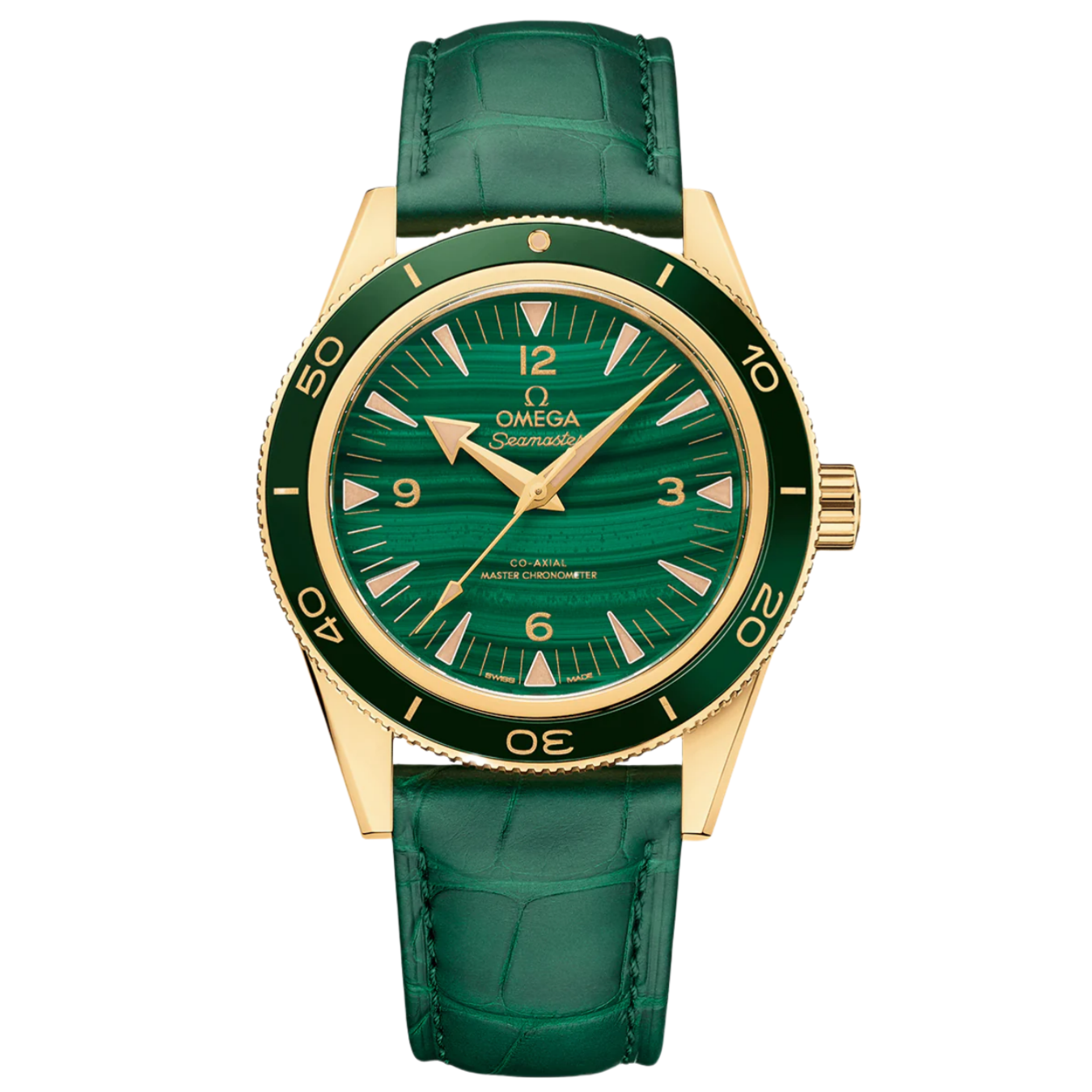FAB7182F-2895-2543-A636-B53F8315245A.png Omega Seamaster 300 41mm Green Dial 18k Yellow Gold Strap 234.63.41.21.99.001 - Image 1