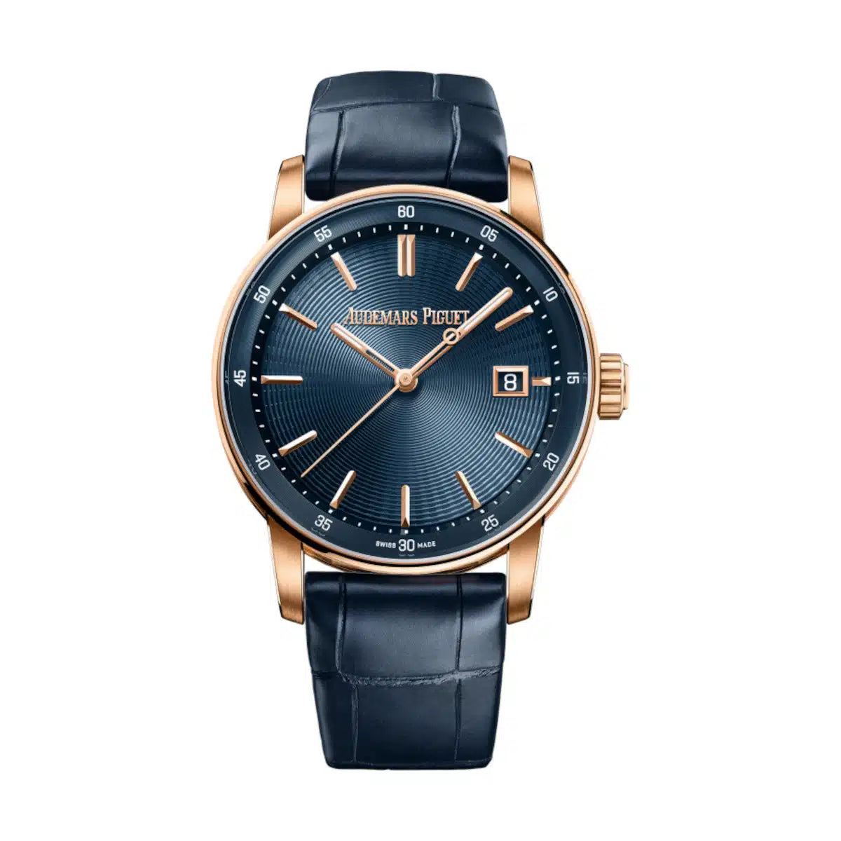 FAF73D5E-E302-5DBE-7663-16DE551E7D65.jpg Audemars Piguet Code 11.59 Selfwinding 38mm Pink Rose Gold Blue Dial Leather Strap - 77410OR.OO.A342CR.01 - Image 1