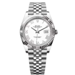Rolex  Datejust 41mm 126334 White Roman Oyster Stainless Steel Mens Watch