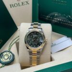 Rolex Datejust m278273-0031/0032 31mm Olive Green Floral Motif Dial Stainless Steel and Yellow Gold Oyster Watch - Image 8