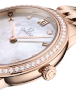 Omega De Ville Prestige 27.5mm White Dial with Diamonds Sedna 18k Rose Gold Bracelet 434.55.28.60.55.001 - Image 4