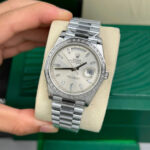 Rolex Day-Date 40mm 228396TBR-0011 Silver Diamonds Dial - Image 4