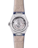 Omega Constellation - 29mm Steel Case - Diamond Bezel - PVD Lilac Dial - Blue Leather Strap 131.18.29.20.60.001 - Image 2