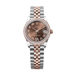 Rolex Datejust m278381-0005/0006 Chocolate Roman Diamond 31mm Dial Diamond-Set Bezel and Oyster Bracelet Watch
