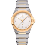 Omega Constellation 39mm Silver Dial with Diamonds Stainless Steel and Sedna™ 18k Yellow Gold Bracelet 131.20.39.20.52.002